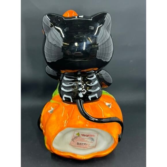 Hello Kitty T-Light Holder Black Cat, Orange Pumpkin, Cat Costume - Picture 3 of 8